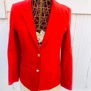 Vintage Bright Red wool blazer